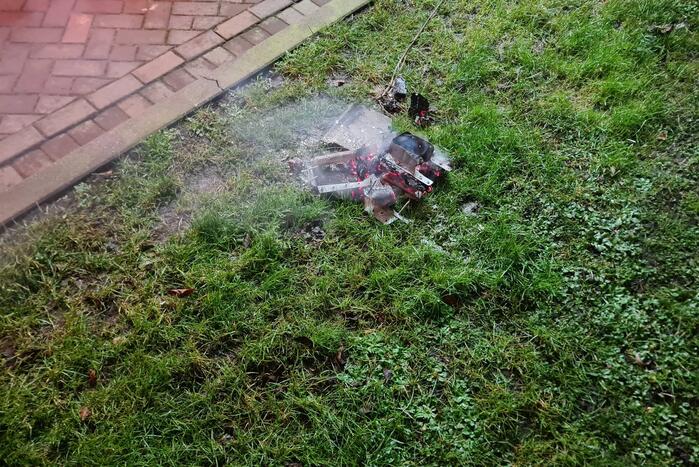 Schoorsteen geveegd na brand