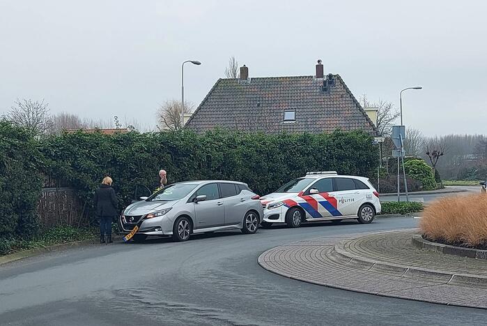 Schade bij ongeval op rotonde