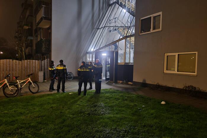 Vuurwerk in brievenbus zorgt voor rookontwikkeling in flatportiek