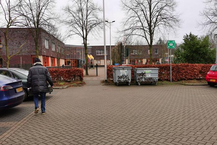 Afval rolcontainers besmeurd anti-corona leuzen