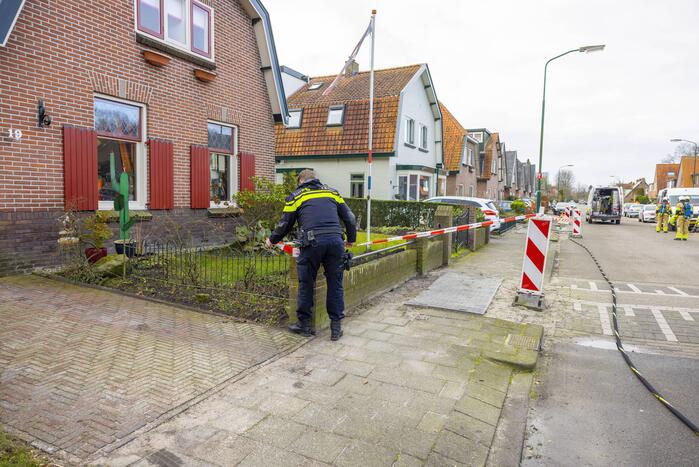 Straat afgesloten vanwege gaslekkage