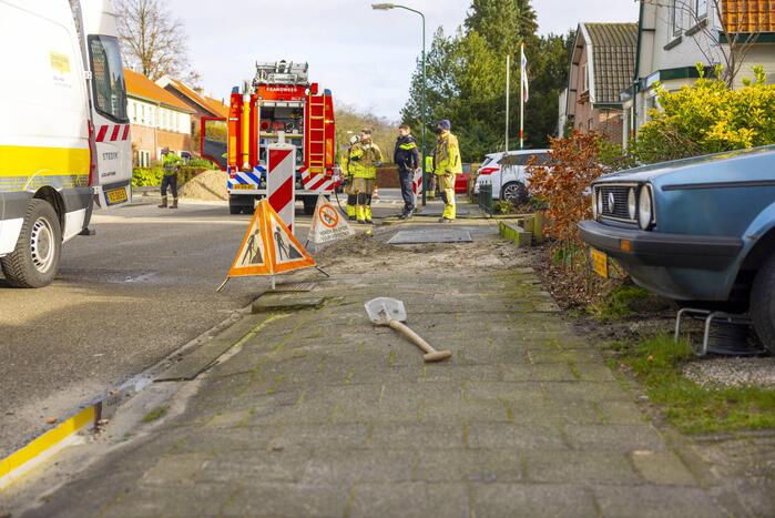 Straat afgesloten vanwege gaslekkage