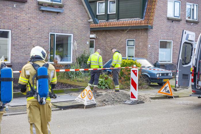 Straat afgesloten vanwege gaslekkage
