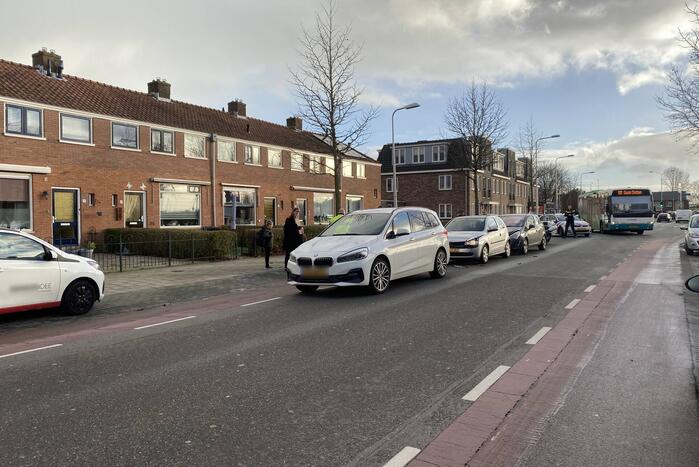 Kettingbotsing tussen drie voertuigen