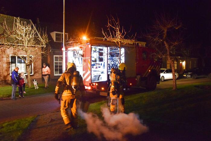 Rookontwikkeling door brand in schoorsteen