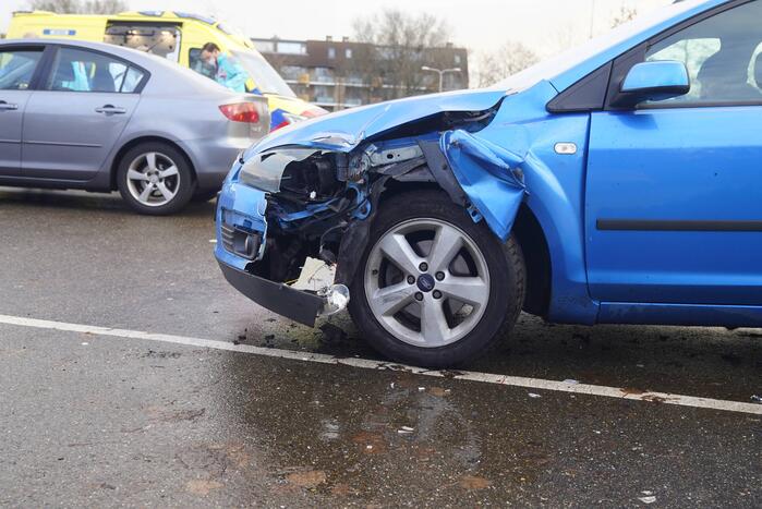 Gewonden door spekgladde parkeerplaats