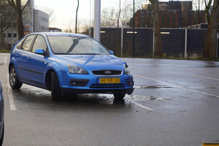 Gewonden door spekgladde parkeerplaats