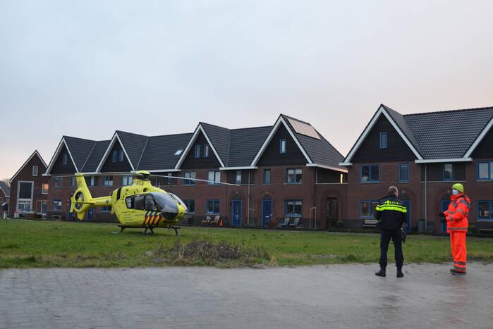 Traumahelikopter landt voor incident