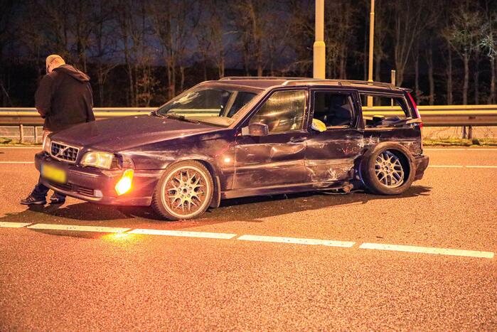 Afrit afgesloten door ongeval tussen meerdere voertuigen