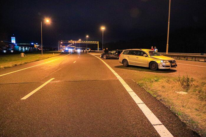 Afrit afgesloten door ongeval tussen meerdere voertuigen
