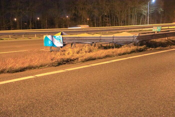 Afrit afgesloten door ongeval tussen meerdere voertuigen