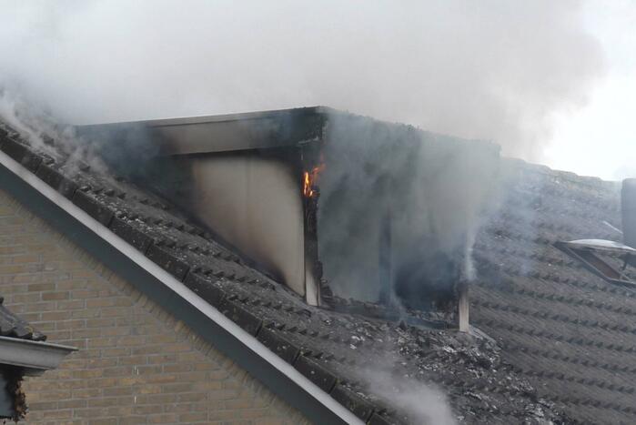 Uitslaande brand in woning