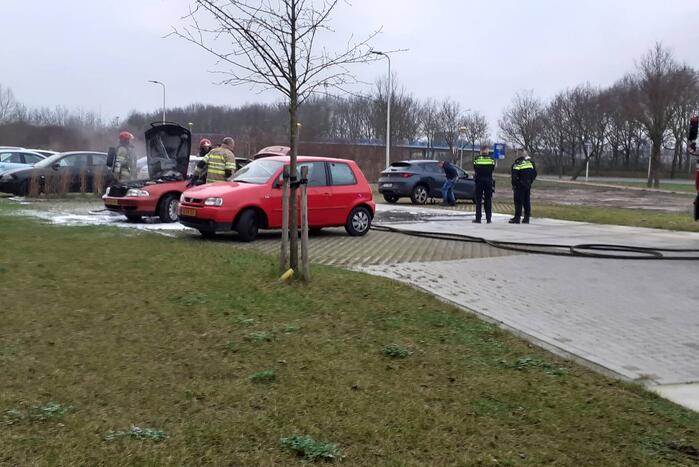 Auto verwoest door brand