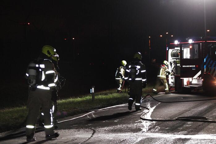 Auto verwoest door brand