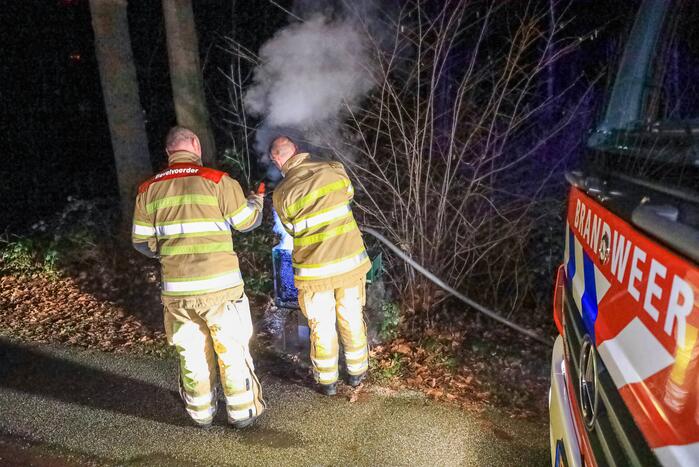 Brand in poepcontainer snel geblust