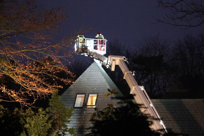 Schoorsteen geveegd na brand