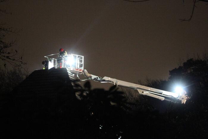 Schoorsteen geveegd na brand