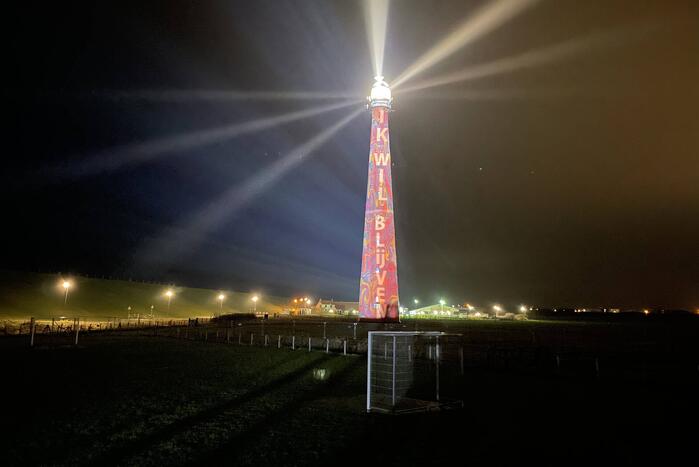 Vuurtoren geprojecteerd als actie tegen sloop