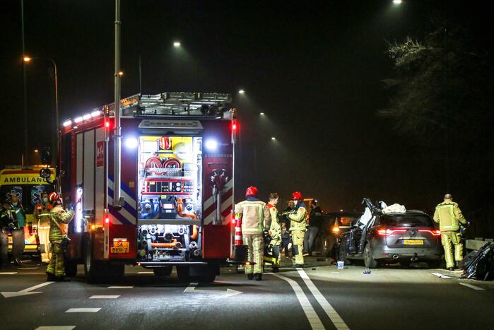 Gewonde bij ongeval tussen meerdere voertuigen