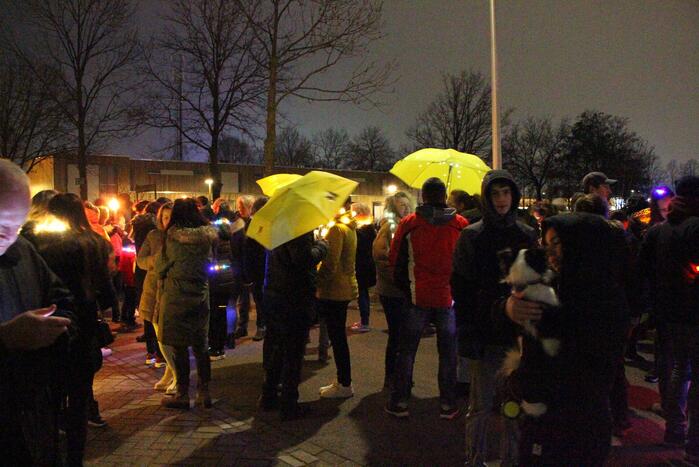 Grote opkomst bij lichtjestocht