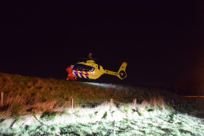 Nachtelijke inzet traumahelikopter