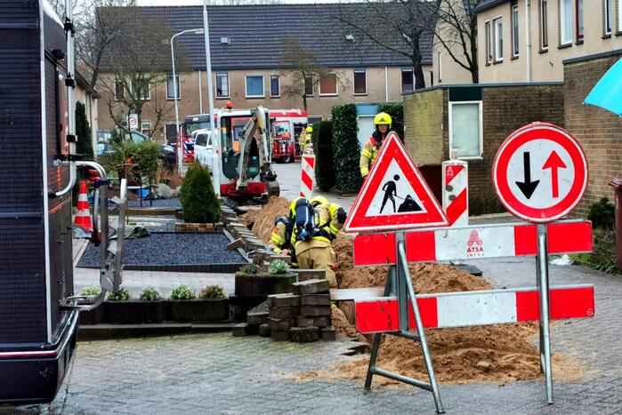 Gasleiding geraakt bij aanleggen glasvezel