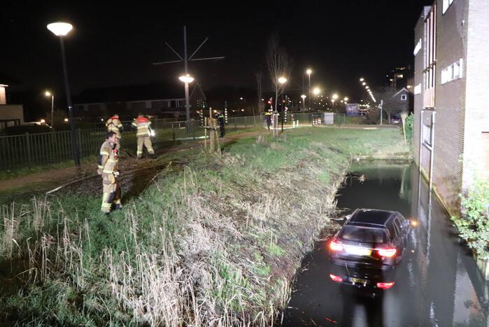Bestuurder spoorloos na auto te water