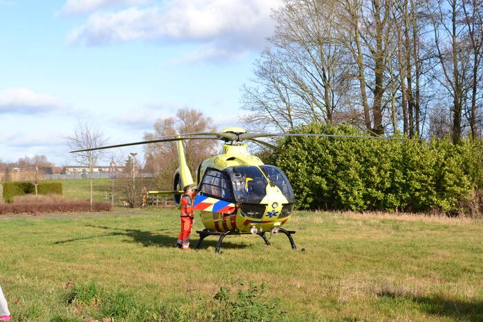 Traumahelikopter trekt veel bekijks