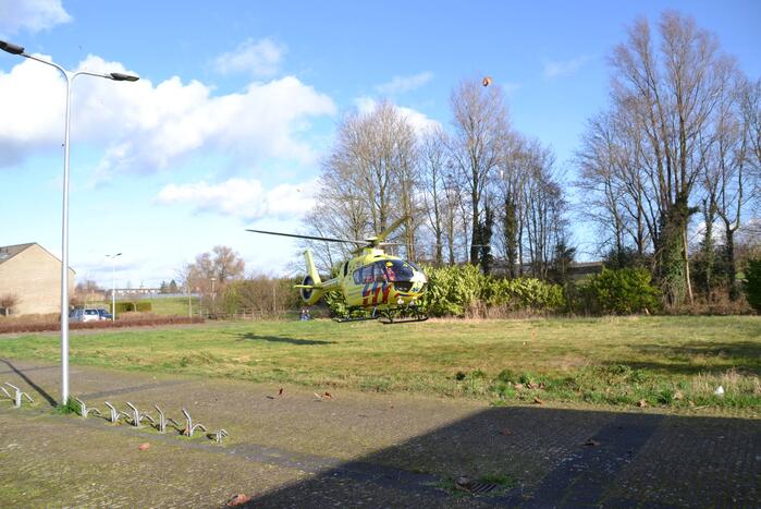 Traumahelikopter trekt veel bekijks