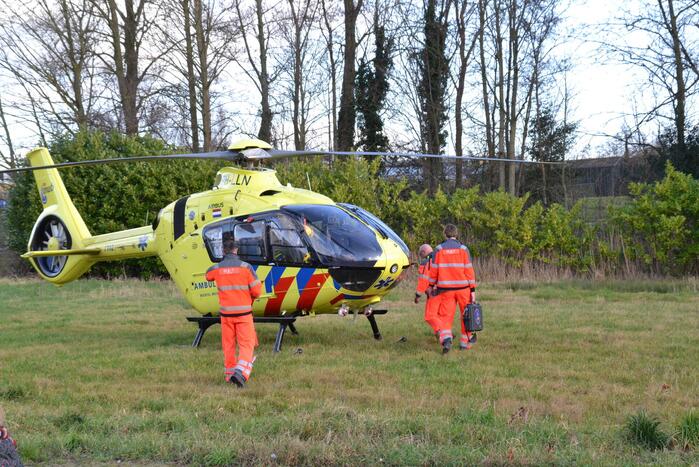 Traumahelikopter trekt veel bekijks