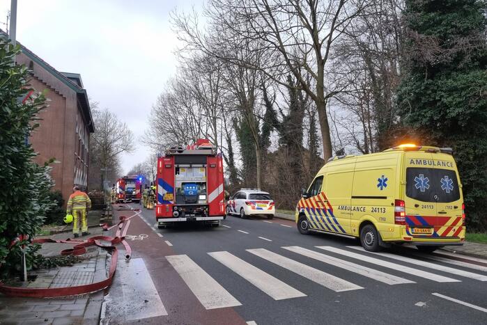 Veel rookontwikkeling bij brand in woning