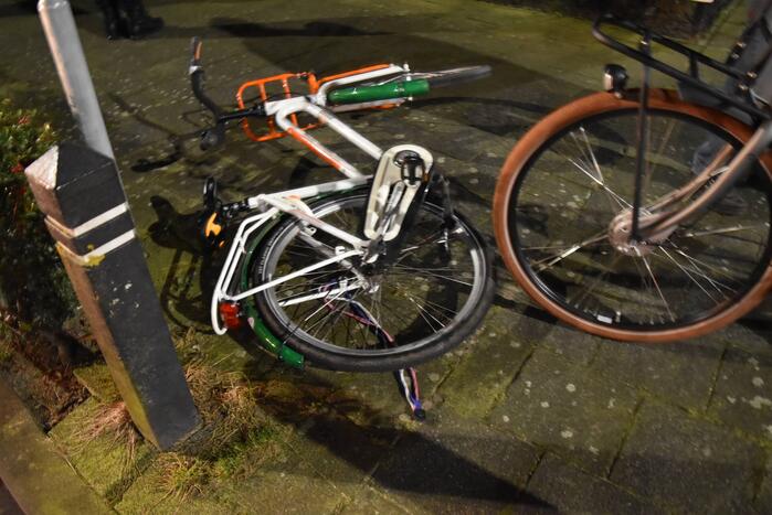 Fietser gewond bij botsing met auto