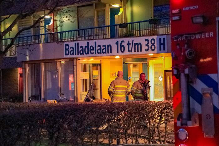 Brand op derde verdieping van flat