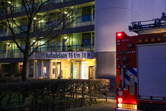 Brand op derde verdieping van flat