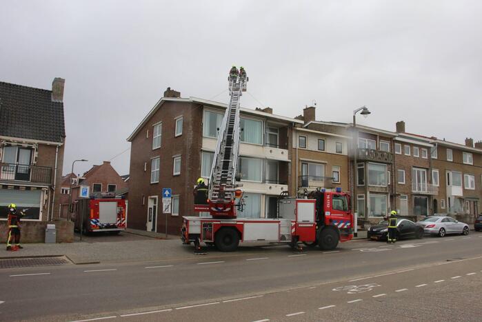 Dak van woning gewaaid