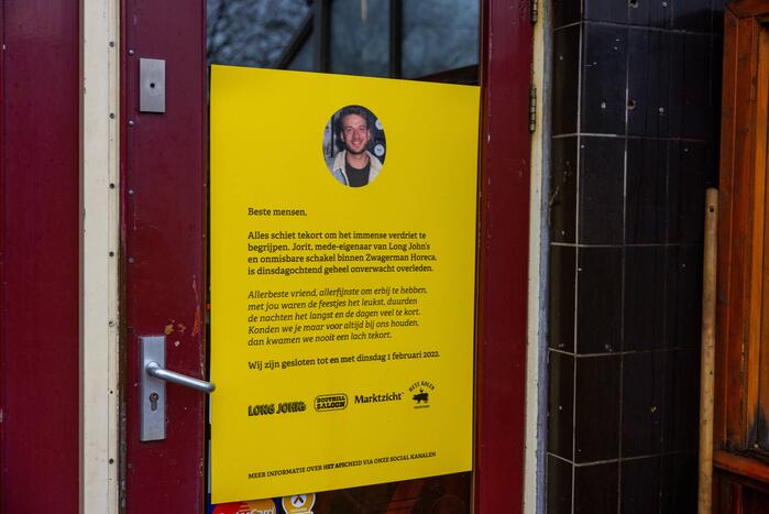 Massale opkomst bij afscheid horecaman Jorit Bons (30)