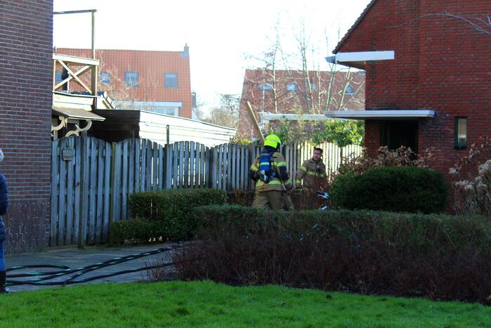 Brand in schuur snel geblust