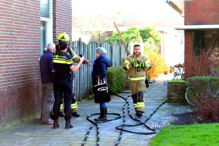 Brand in schuur snel geblust