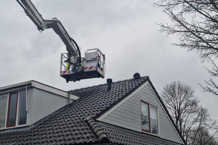 Baasje redt kat van het dak