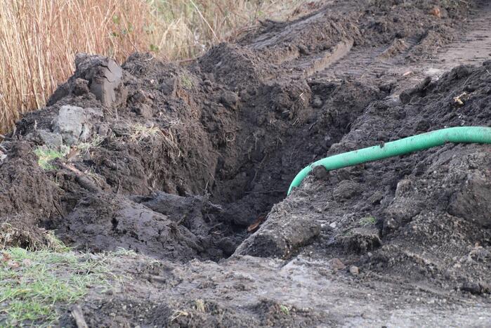 Weg afgesloten vanwege waterlekkage