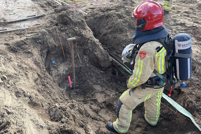 Gasleiding geraakt tijdens graafwerkzaamheden