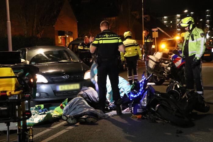 Scooterrijder gewond door ongeval met automobilist