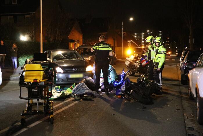 Scooterrijder gewond door ongeval met automobilist