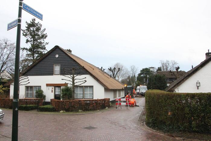 Gasleiding geraakt bij graafwerkzaamheden