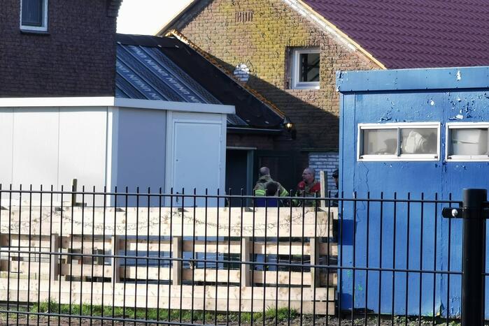 Gaslekkage in tuin van woning