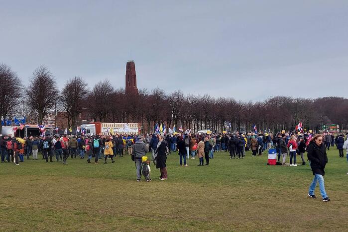 Corona demonstratie van start op Malieveld