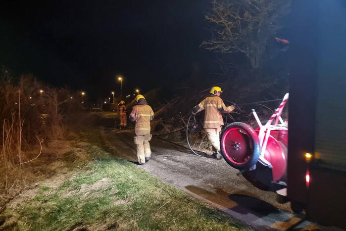 Brand in duinen snel geblust