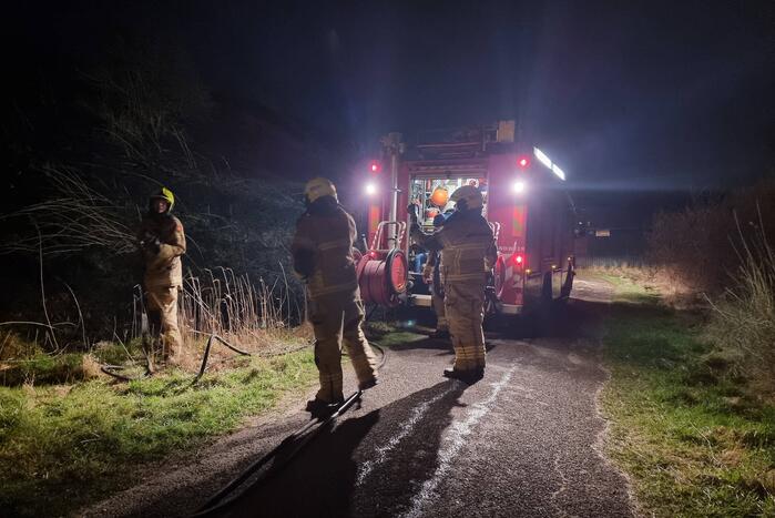 Brand in duinen snel geblust