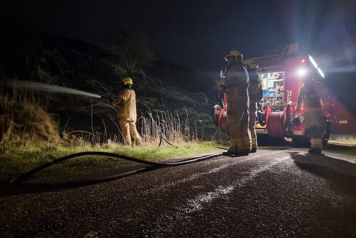 Brand in duinen snel geblust