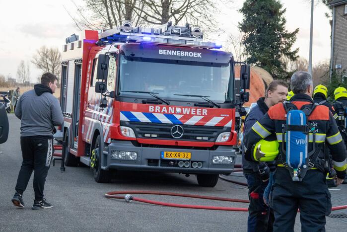 Brandweer blust flinke brand in woning